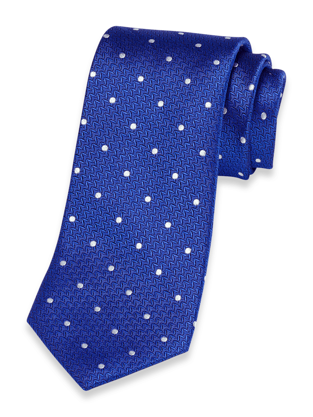 Product Image of Dot Woven Silk Tie-Blue