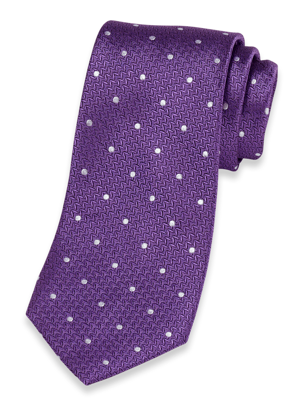 Product Image of Dot Woven Silk Tie-Purple