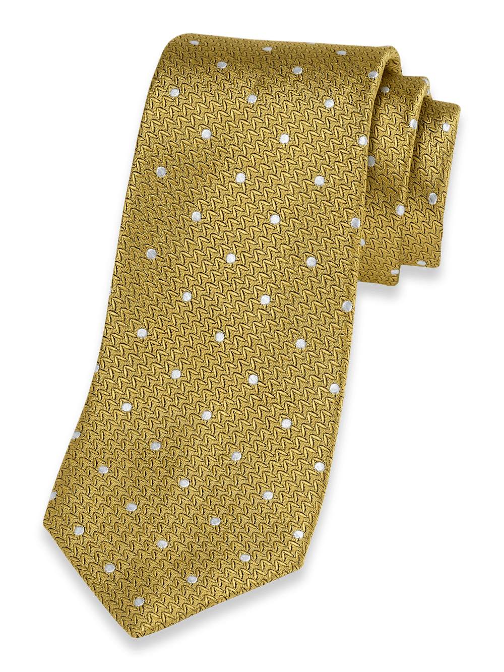 Product Image of Dot Woven Silk Tie-Gold