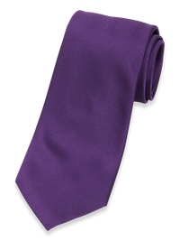 Solid Twill Woven Silk Tie - Violet