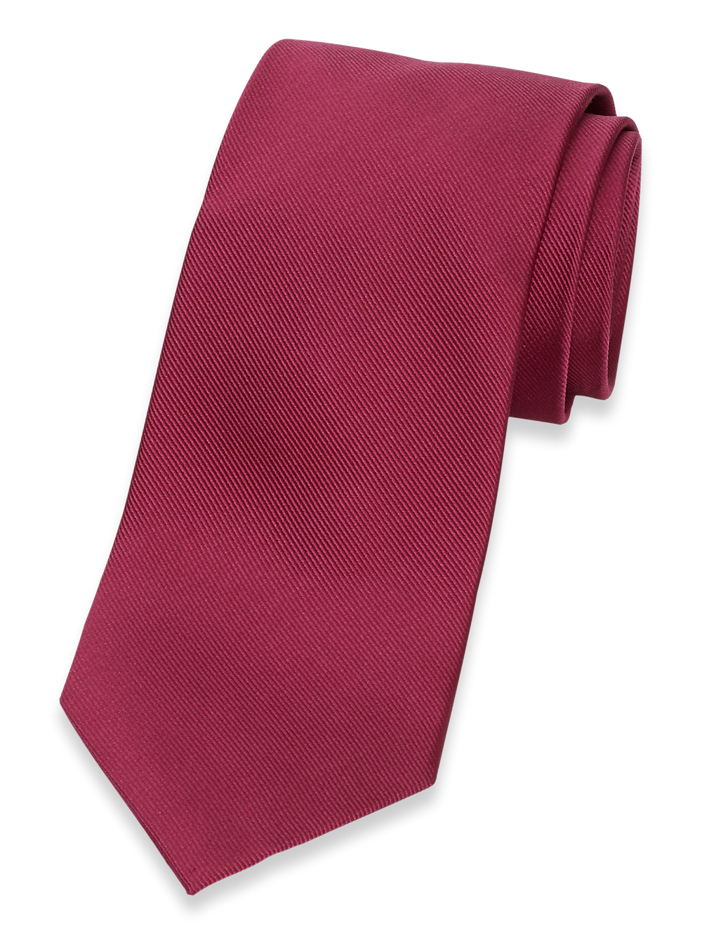 Product Image of Solid Twill Woven Silk Tie-Wine