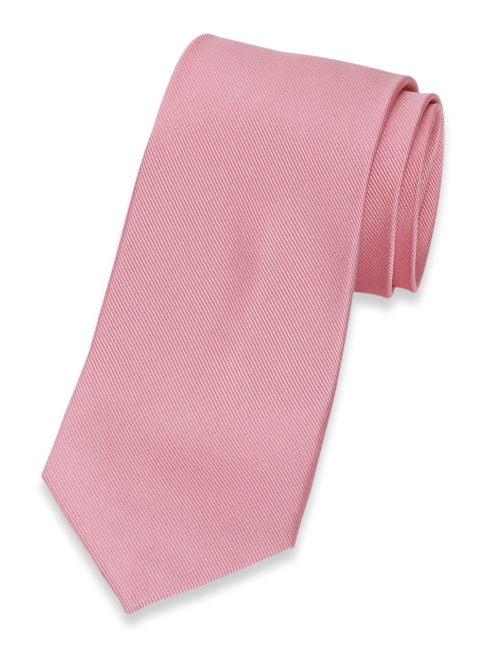 Product Image of Solid Twill Woven Silk Tie-Pink