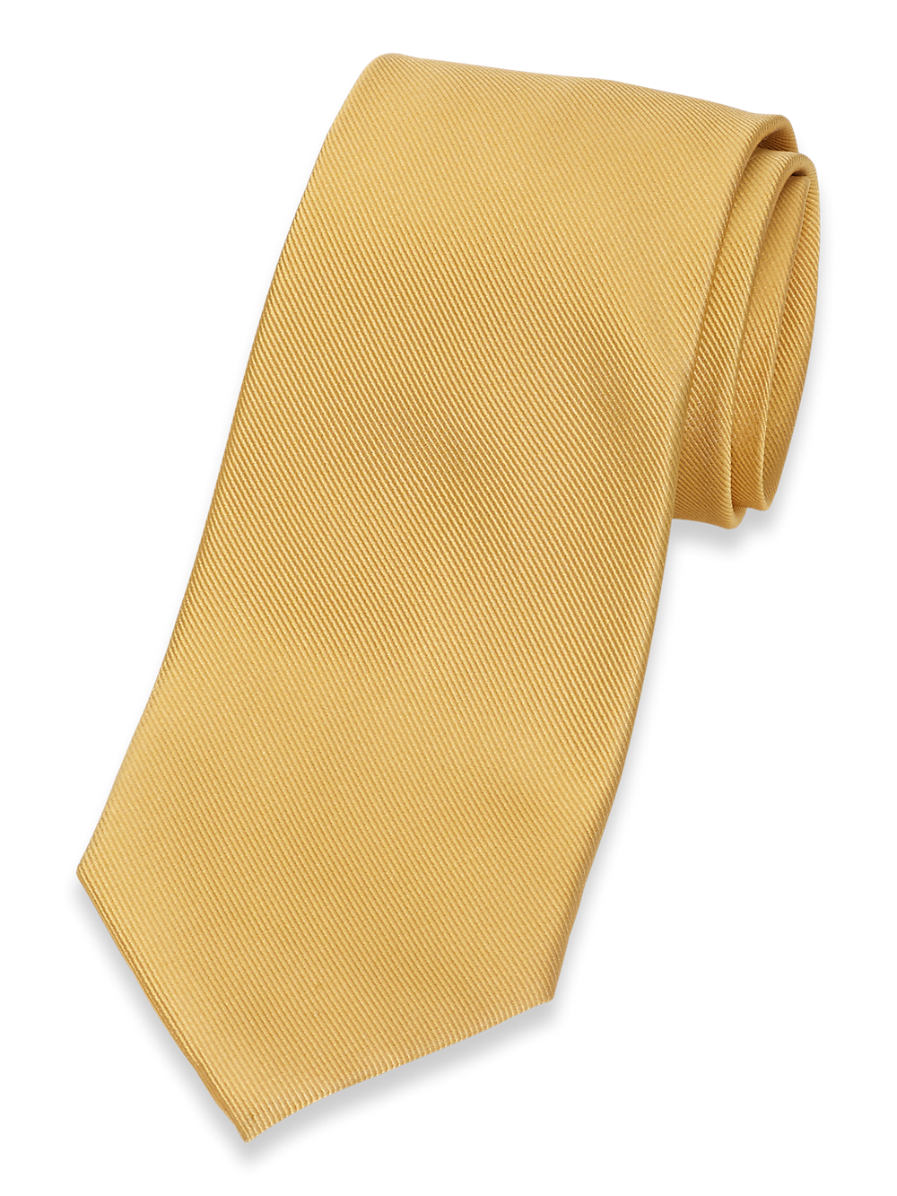 Product Image of Solid Twill Woven Silk Tie-Yellow