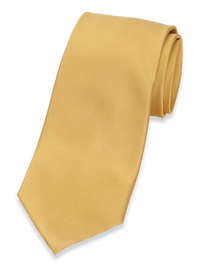 Solid Twill Woven Silk Tie - Yellow