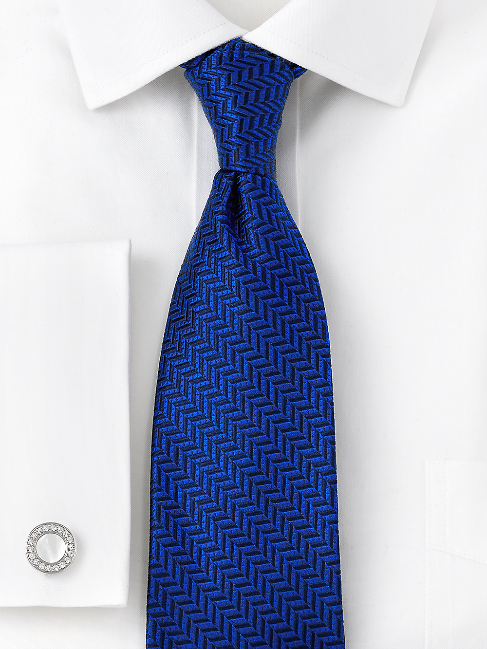 Alternate Image of Herringbone Woven Silk Tie-1