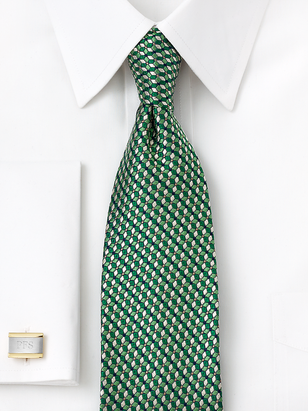 Alternate Image of Geometric Woven Silk Tie-1