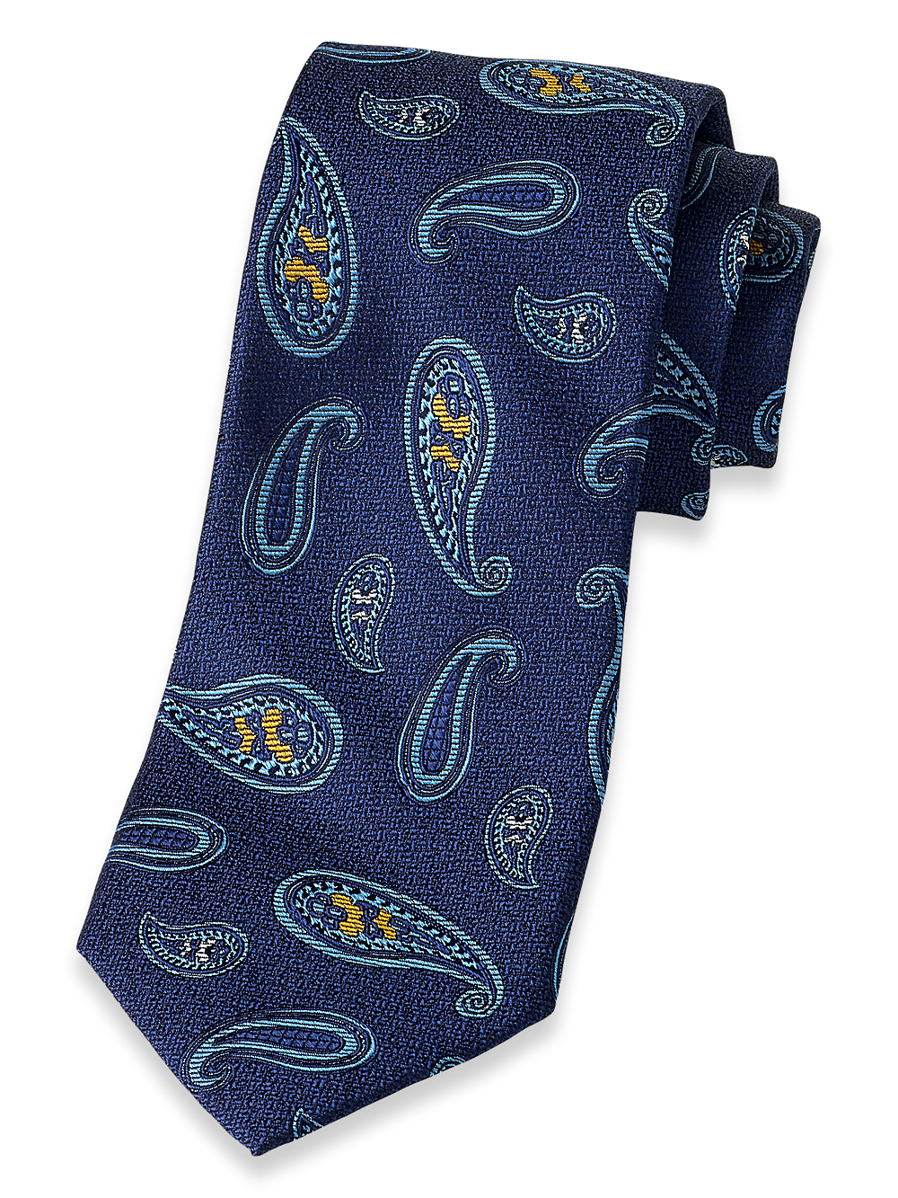 Product Image of Paisley Woven Silk Tie-Blue