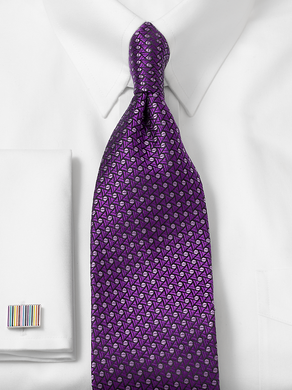 Alternate Image of Geometric Woven Silk Tie-1