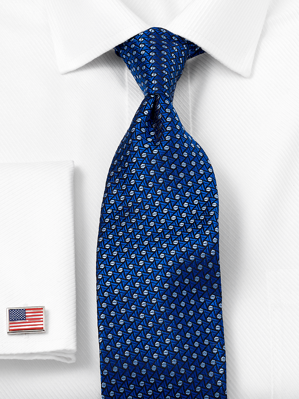 Alternate Image of Geometric Woven Silk Tie-1