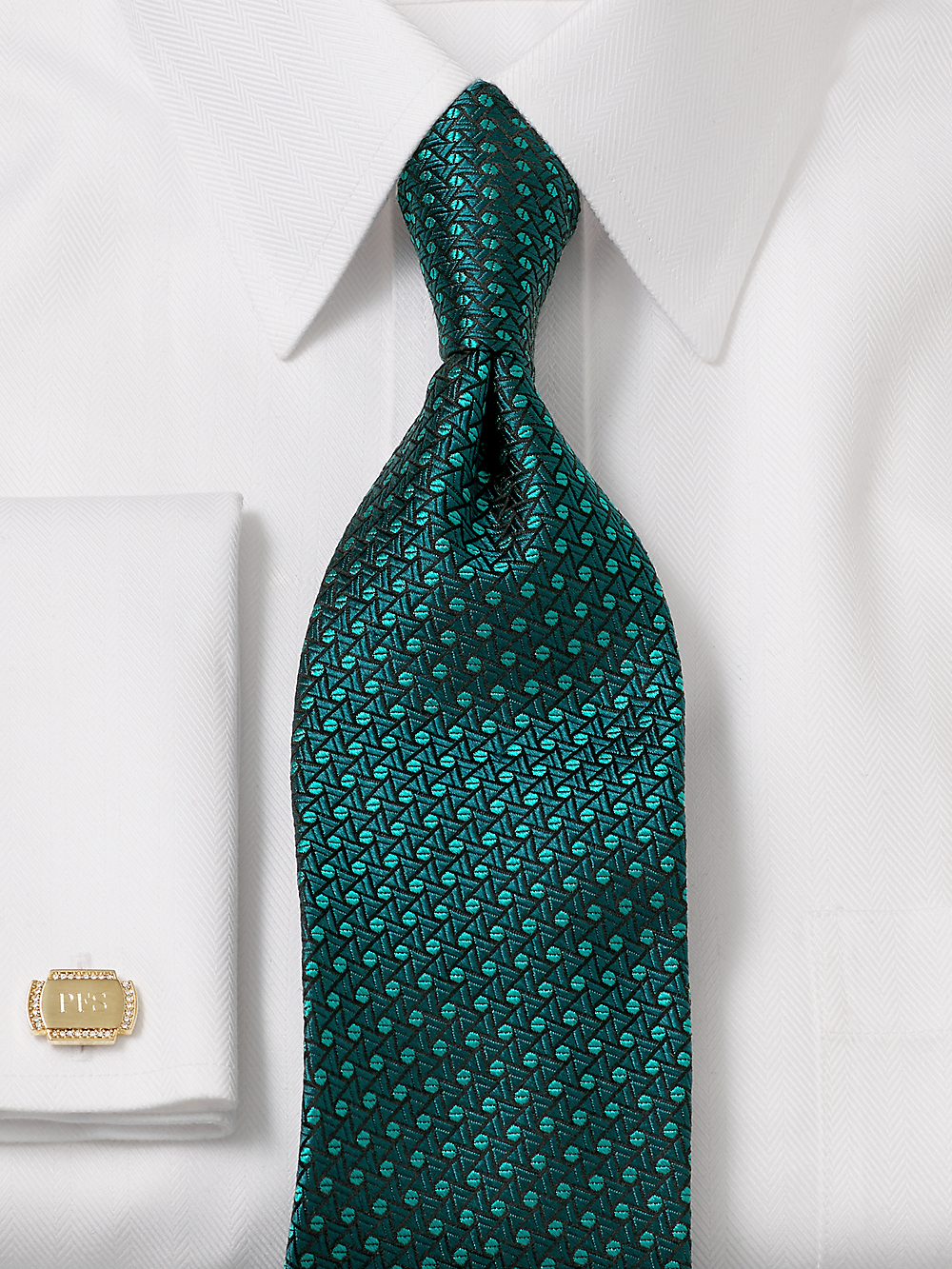 Alternate Image of Geometric Woven Silk Tie-1