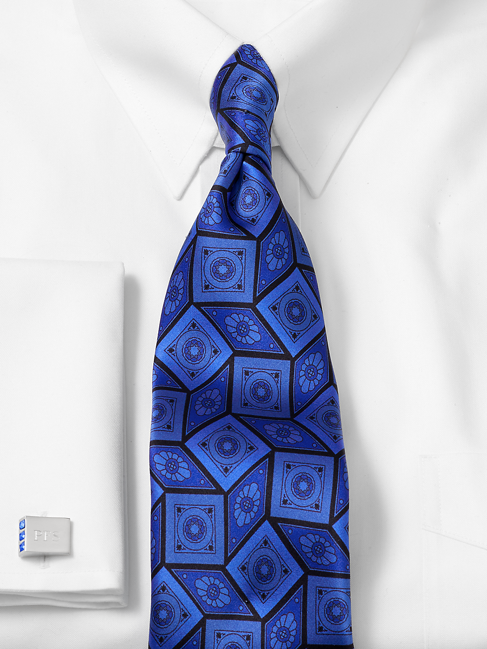 Alternate Image of Medallion Printed Italian Silk Tie-1