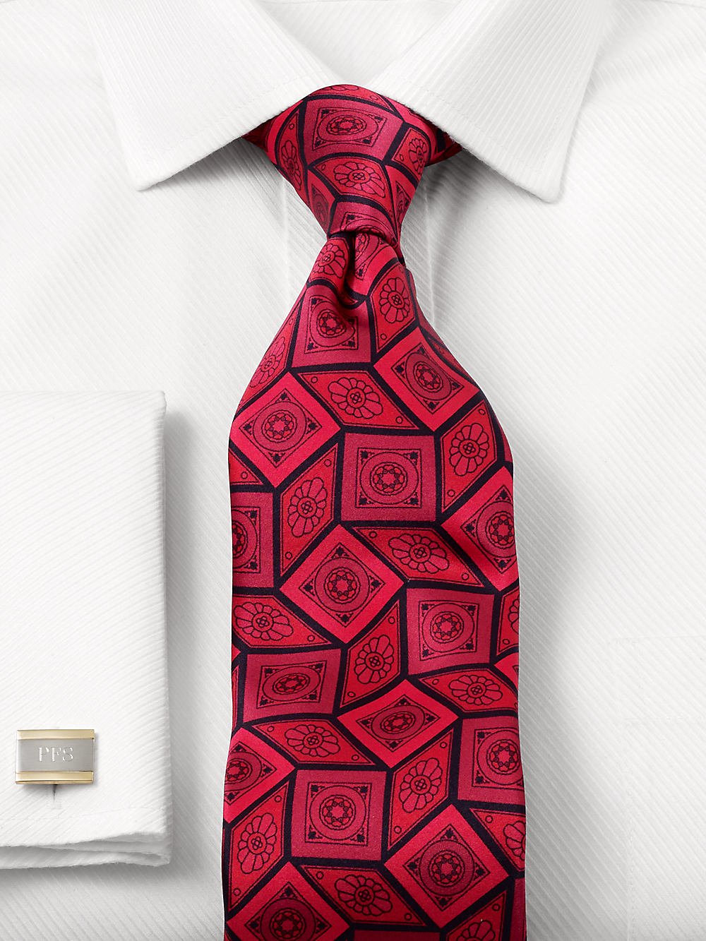 Alternate Image of Medallion Printed Italian Silk Tie-1