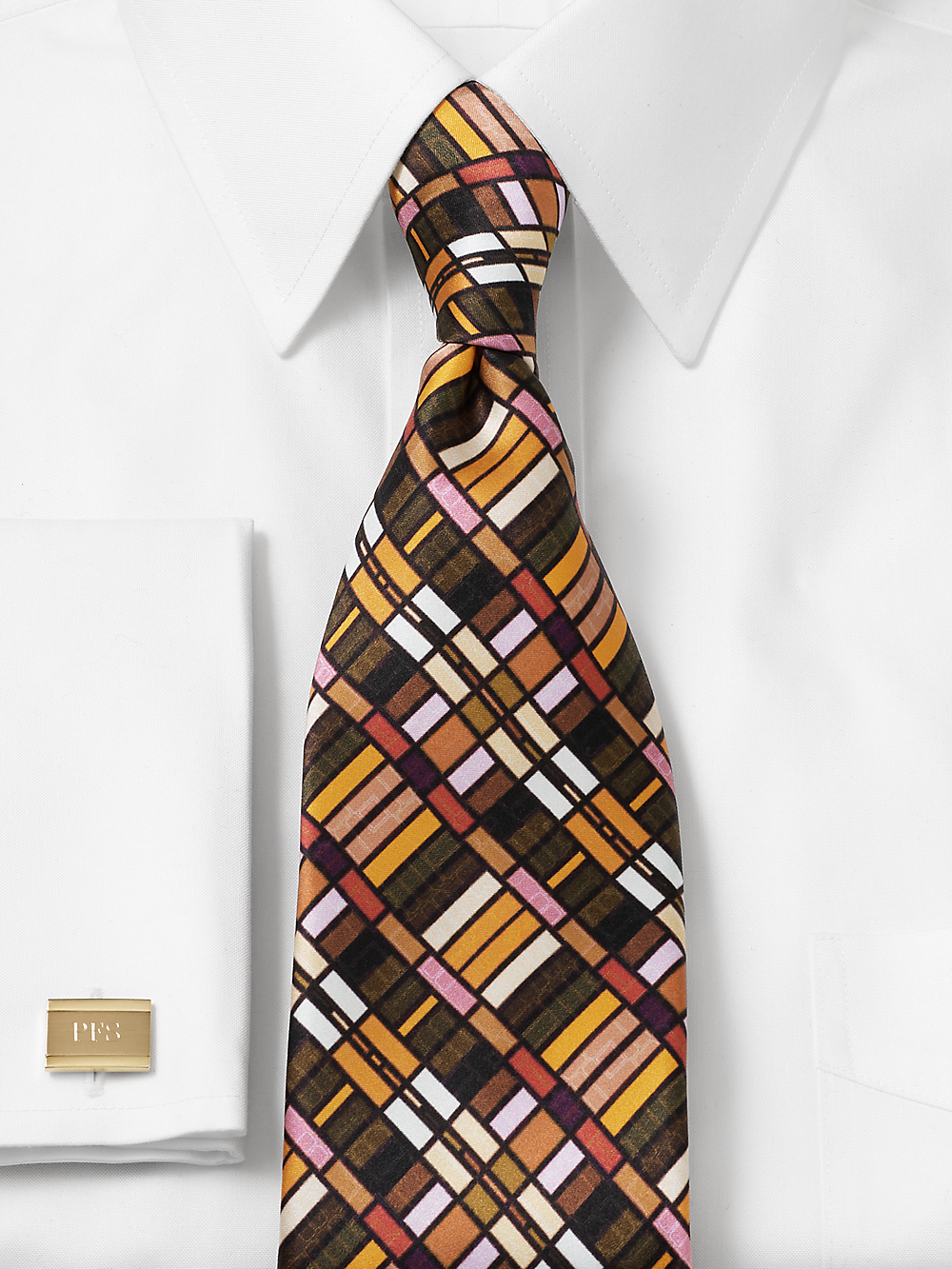 Alternate Image of Geometric Printed Italian Silk Tie-1