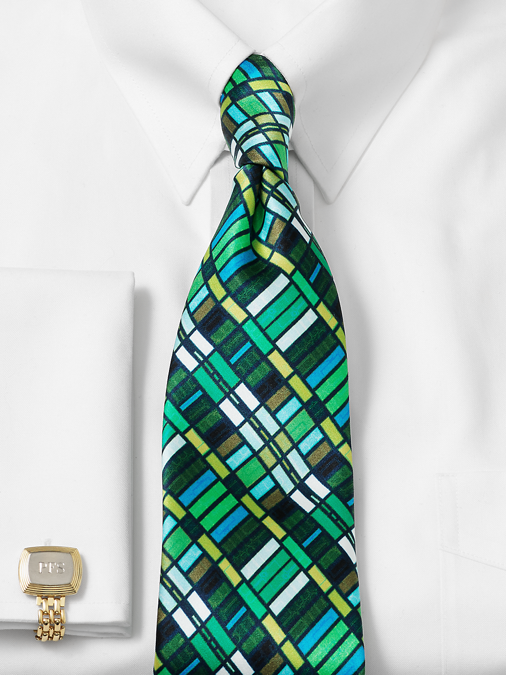 Alternate Image of Geometric Printed Italian Silk Tie-1