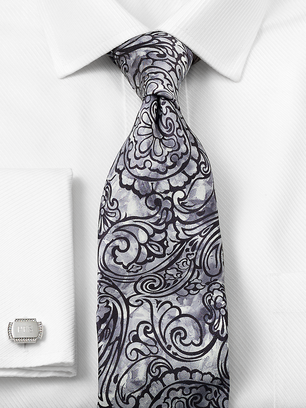 Alternate Image of Paisley Printed Italian Silk Tie-1