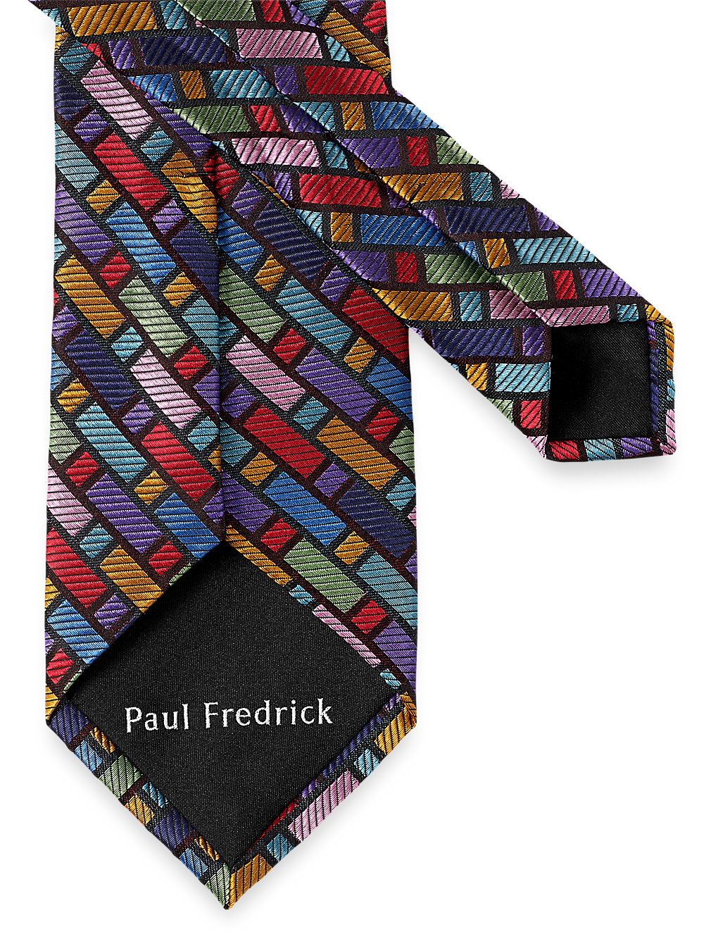 Alternate Image of Geometric Woven Silk Tie-2