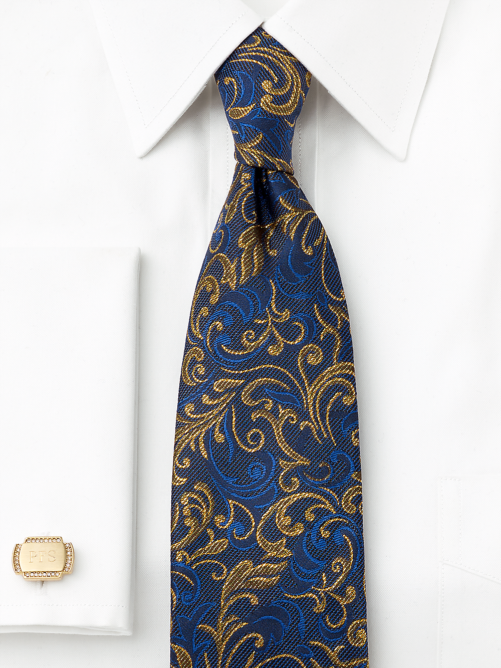 Alternate Image of Filigree Motif Woven Silk Blend Tie-1