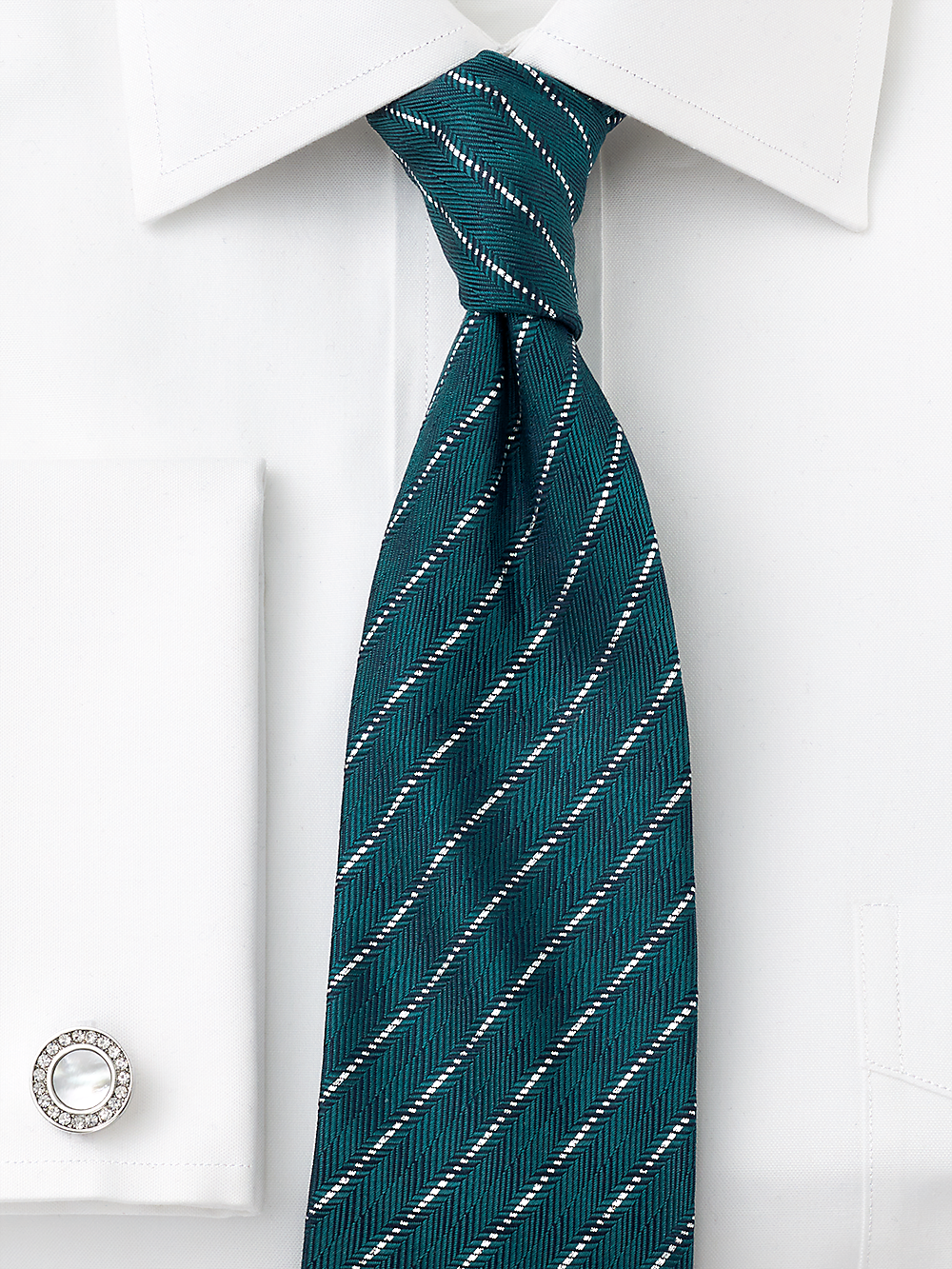 Alternate Image of Stripe Woven Silk Blend Tie-1