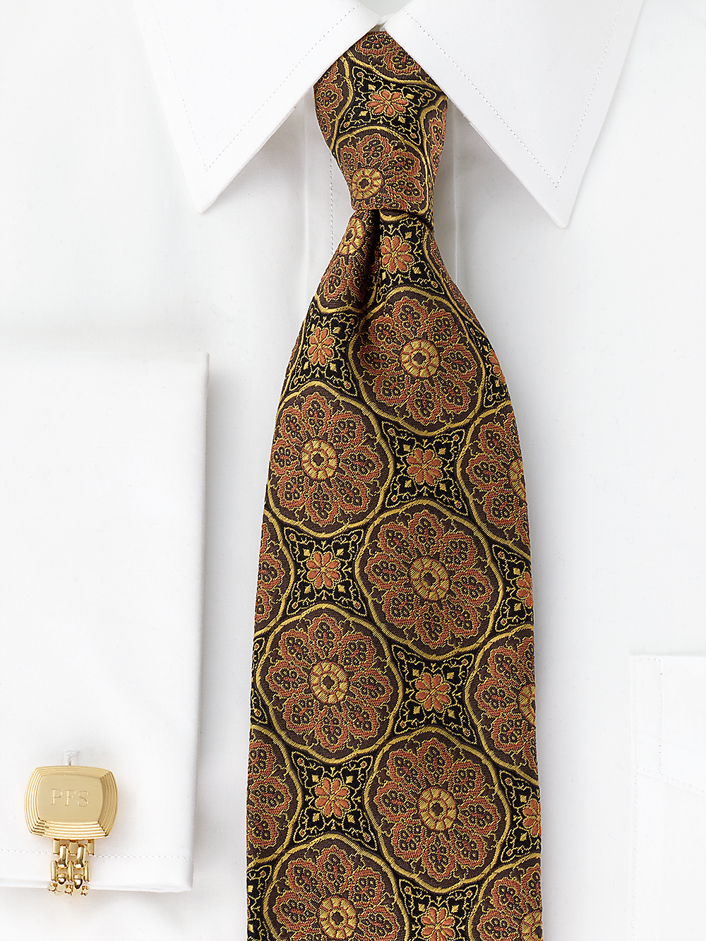 Alternate Image of Medallion Woven Silk Tie-1