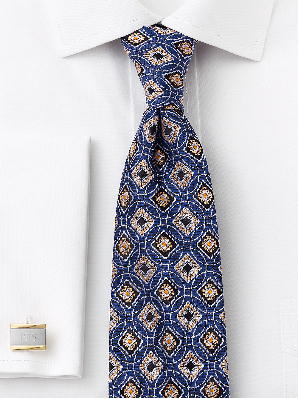 Alternate Image of Geometric Woven Silk Tie-1