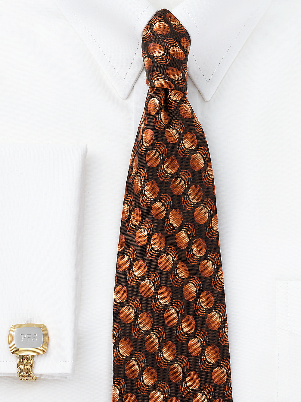 Alternate Image of Circles Woven Silk Tie-1