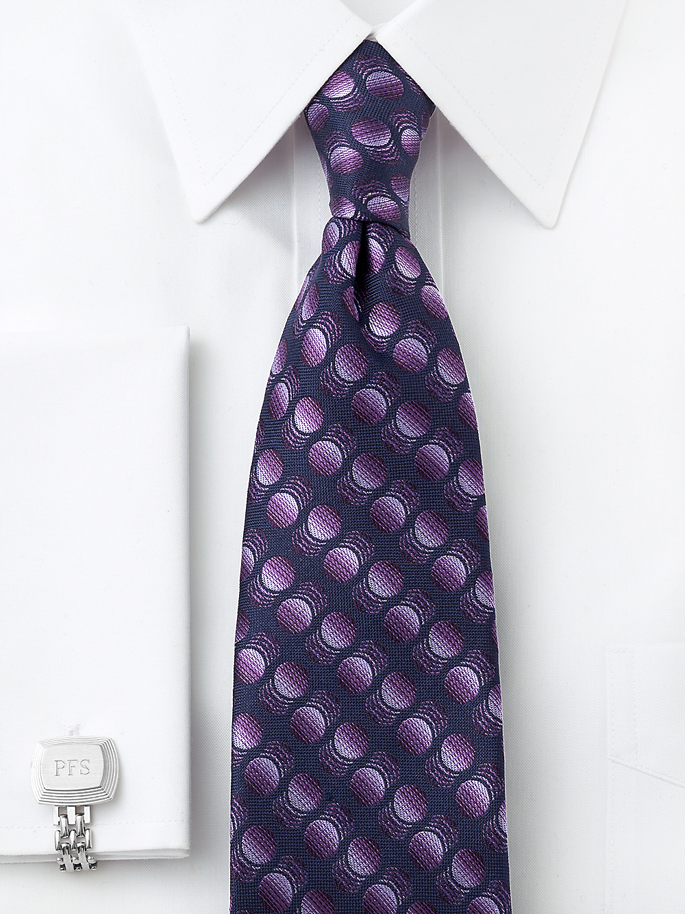 Alternate Image of Circles Woven Silk Tie-1