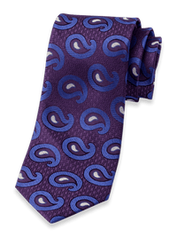 Paisley Deco Woven Silk Tie - Purple/lavender