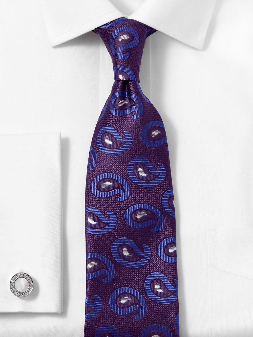 Alternate Image of Paisley Deco Woven Silk Tie-1