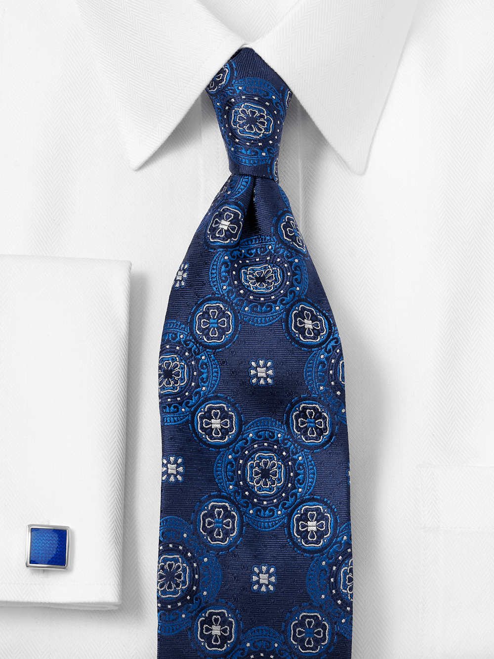 Alternate Image of Medallion Woven Silk Tie-1