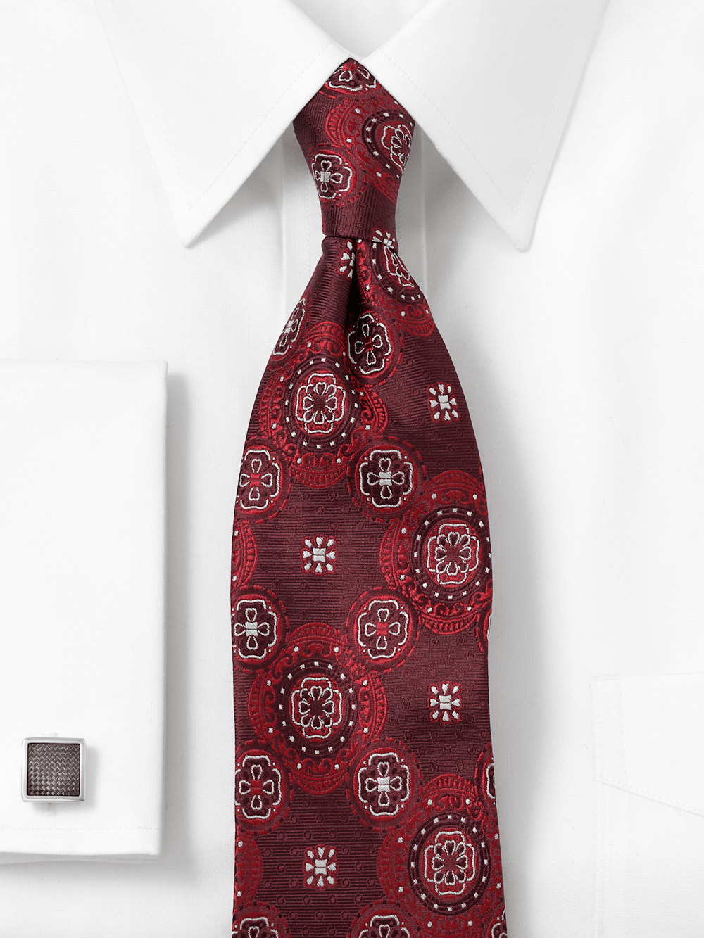 Alternate Image of Medallion Woven Silk Tie-1