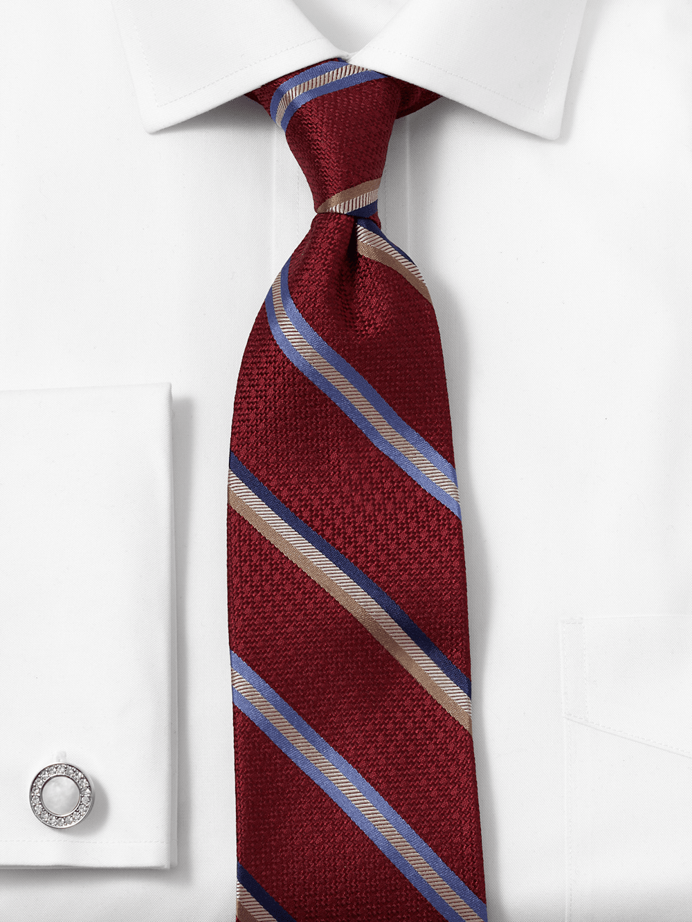 Alternate Image of Stripe Woven Silk Tie-1