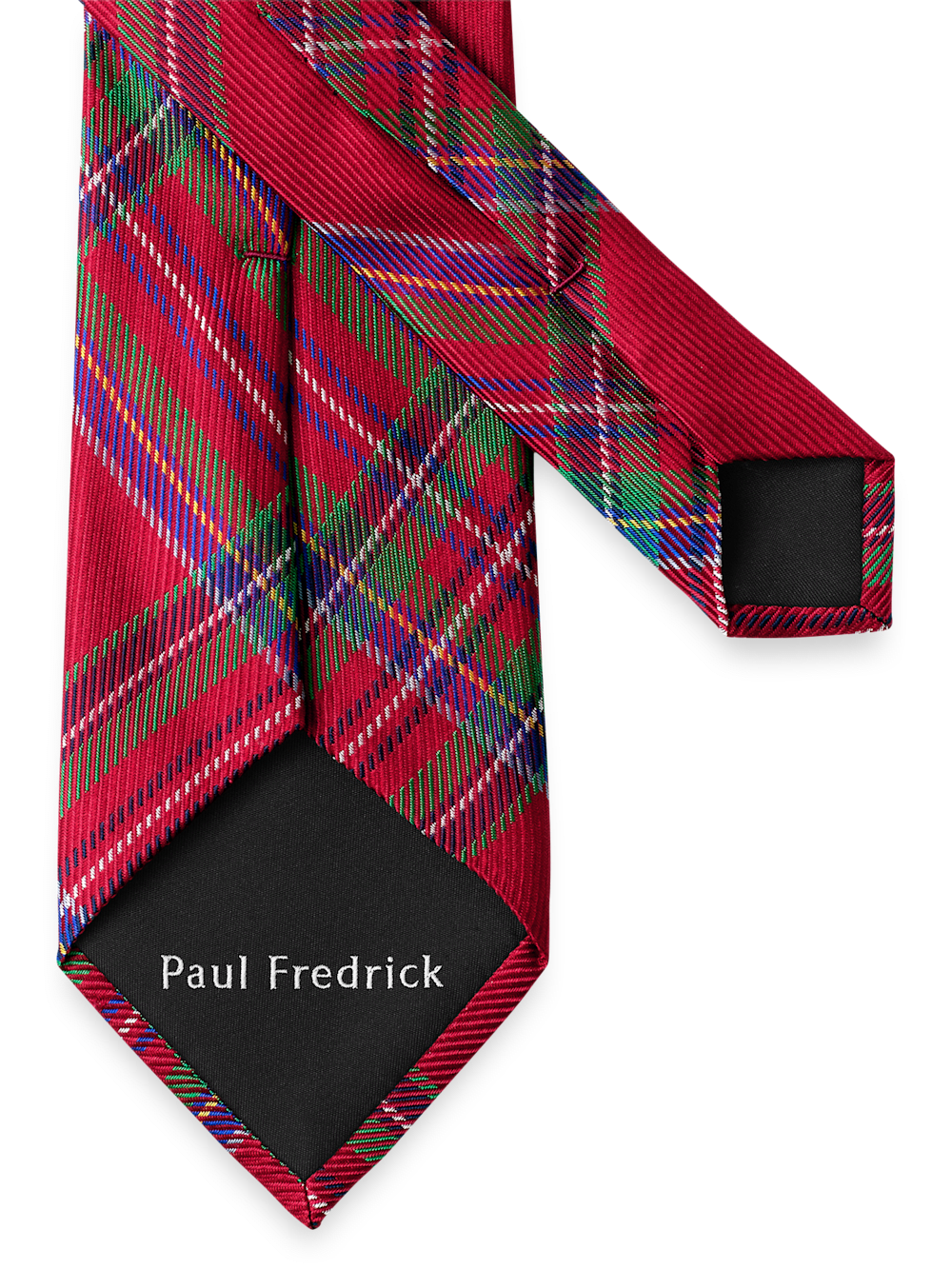 Alternate Image of Tartan Plaid Woven Silk Tie-2