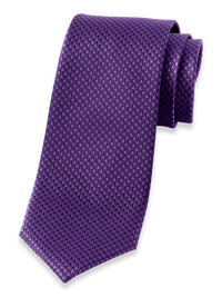 Houndstooth Woven Silk Tie - Purple