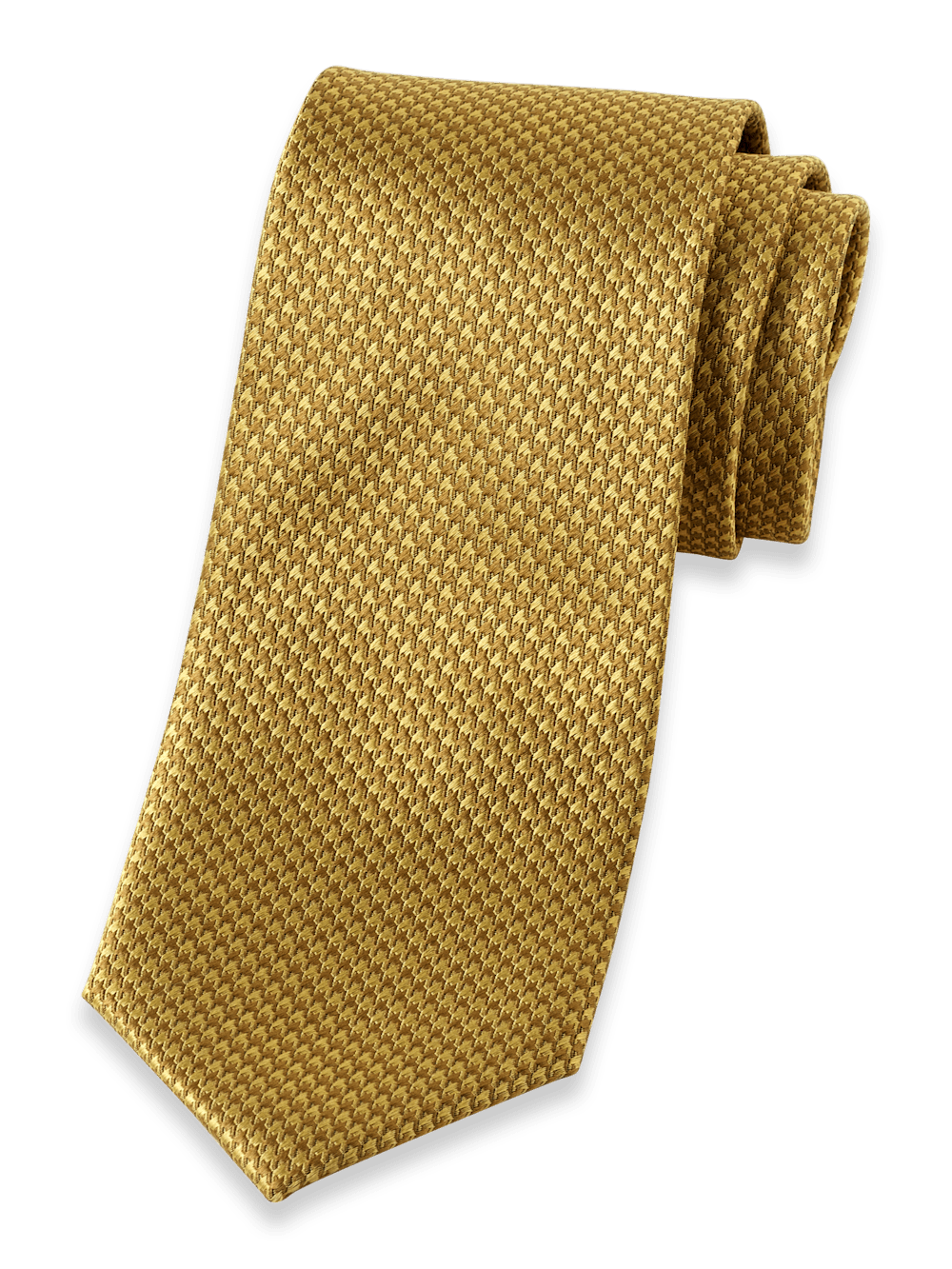 Product Image of Houndstooth Woven Silk Tie-Gold