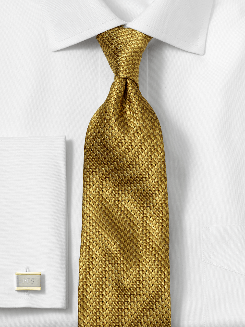 Alternate Image of Houndstooth Woven Silk Tie-1