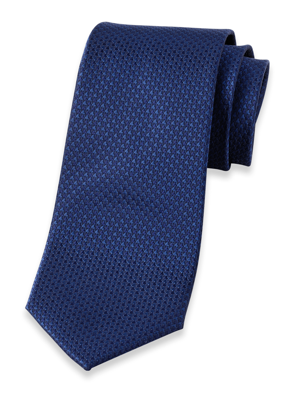 Product Image of Houndstooth Woven Silk Tie-Navy