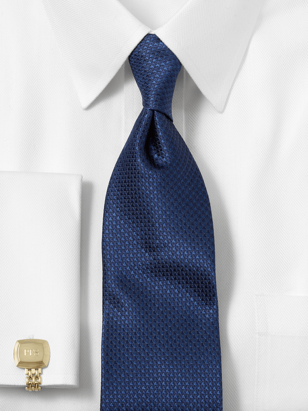 Alternate Image of Houndstooth Woven Silk Tie-1