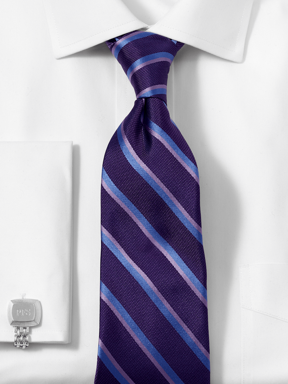 Alternate Image of Stripe Woven Silk Tie-1