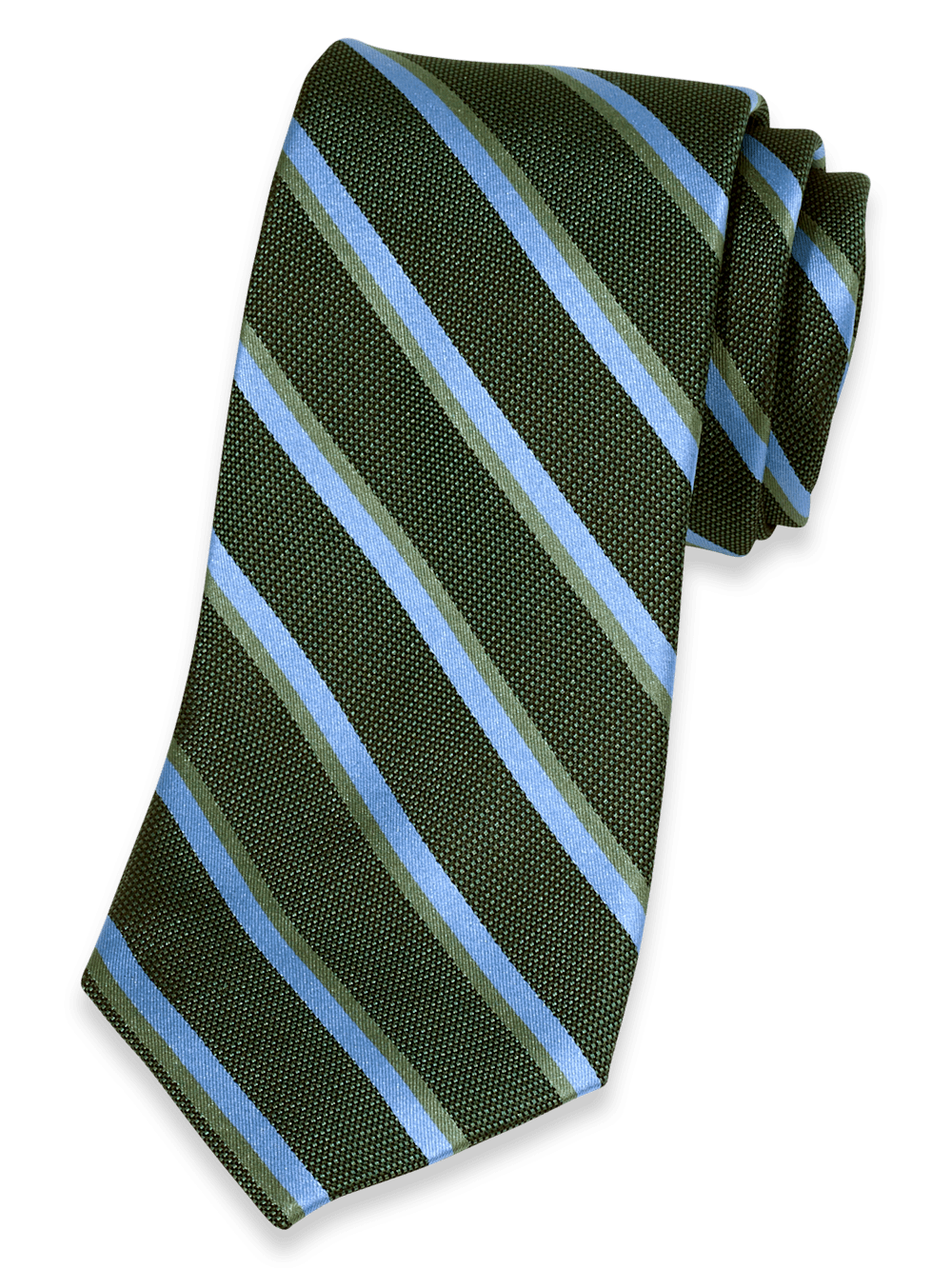 Product Image of Stripe Woven Silk Tie-Green/Blue