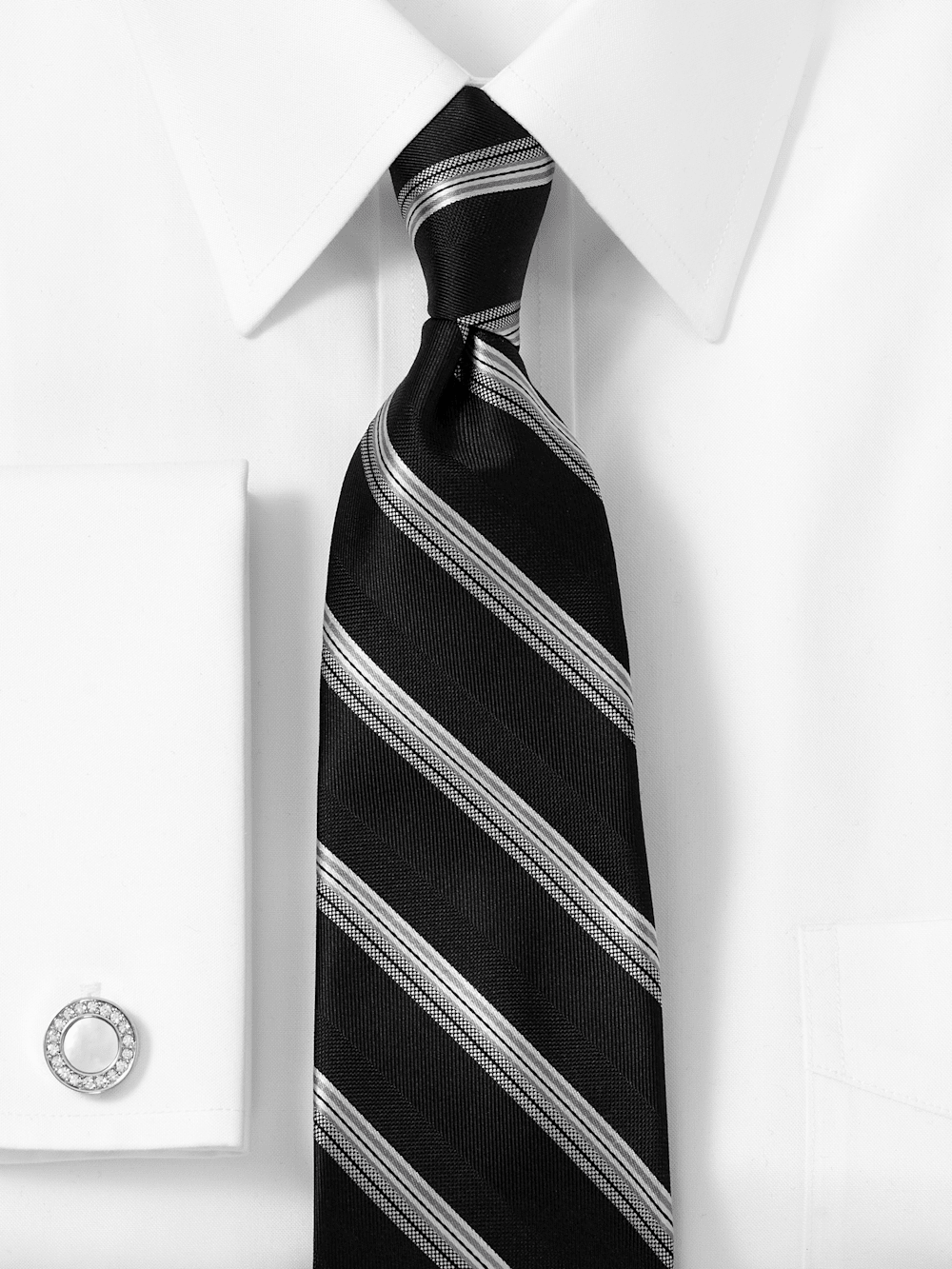 Alternate Image of Stripe Woven Silk Tie-1