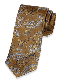 Paisley Woven Silk Tie - Gold