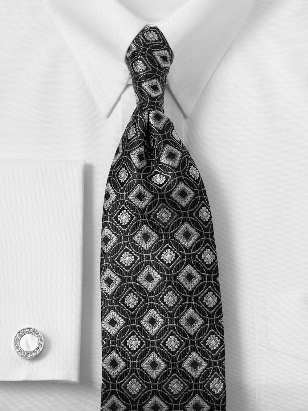 Alternate Image of Medallion Woven Silk Tie-1