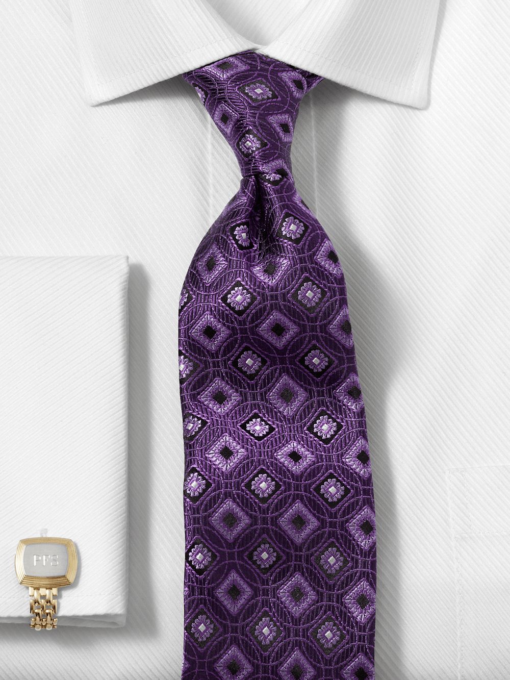 Alternate Image of Medallion Woven Silk Tie-1