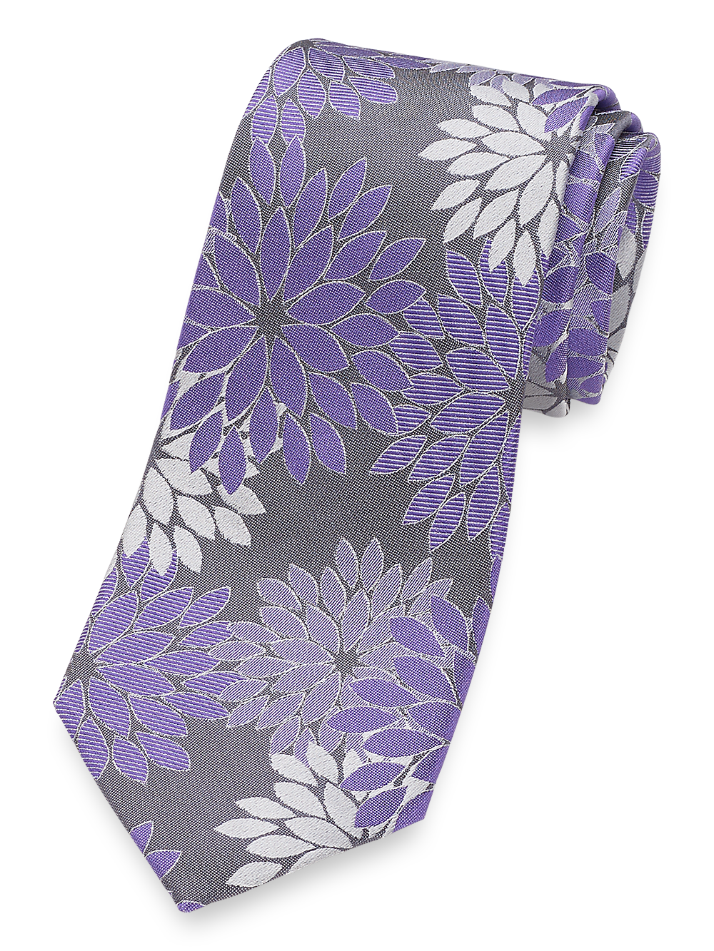 Product Image of Floral Silk Tie-Purple