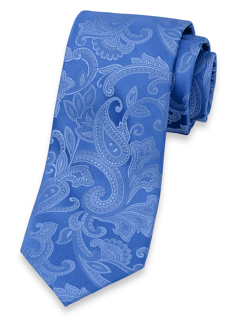 Product Image of Paisley Woven Silk Tie-Blue