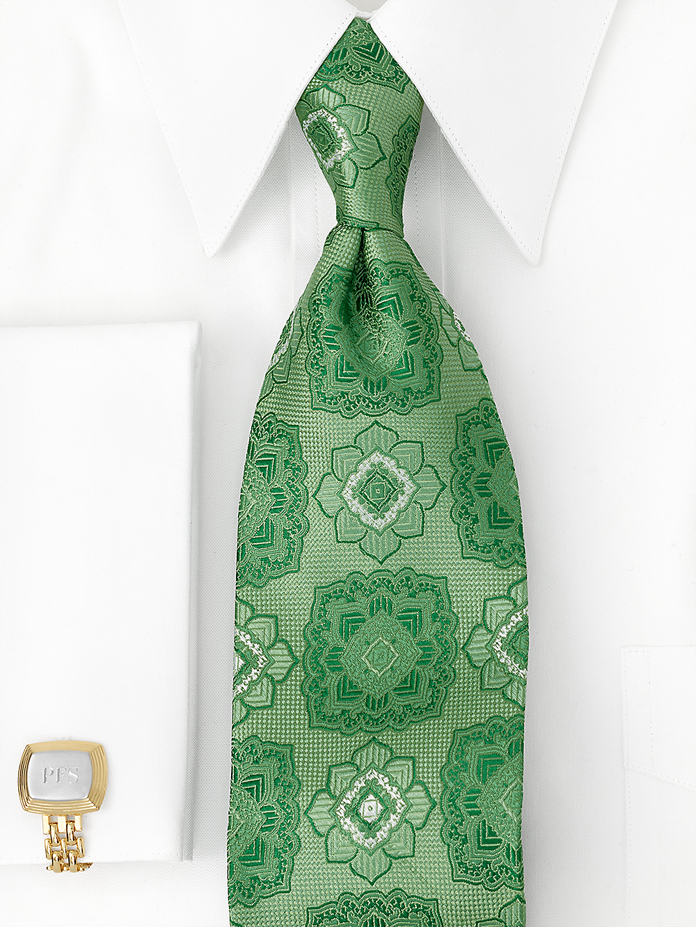 Alternate Image of Medallion Woven Silk Tie-1