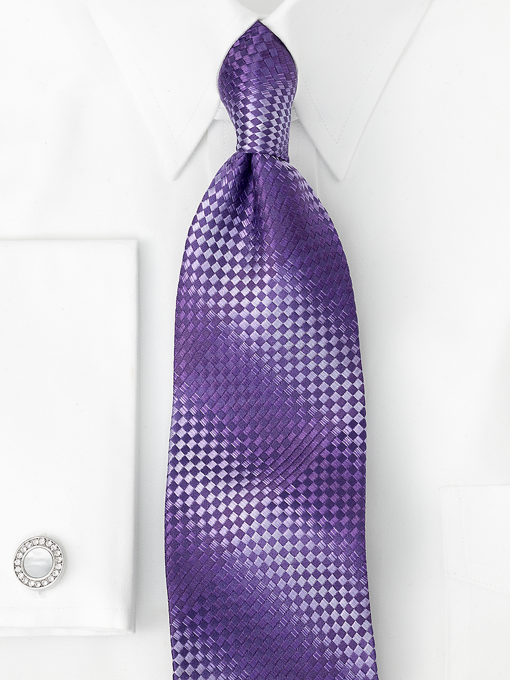 Alternate Image of Geometric Woven Silk Tie-1