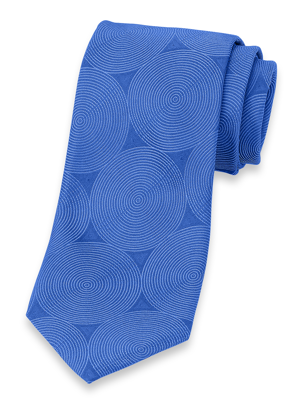 Product Image of Circles Woven Silk Tie-Blue