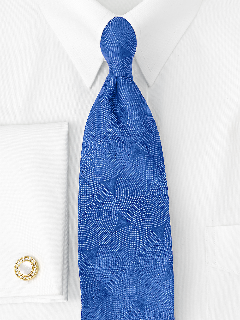 Alternate Image of Circles Woven Silk Tie-1