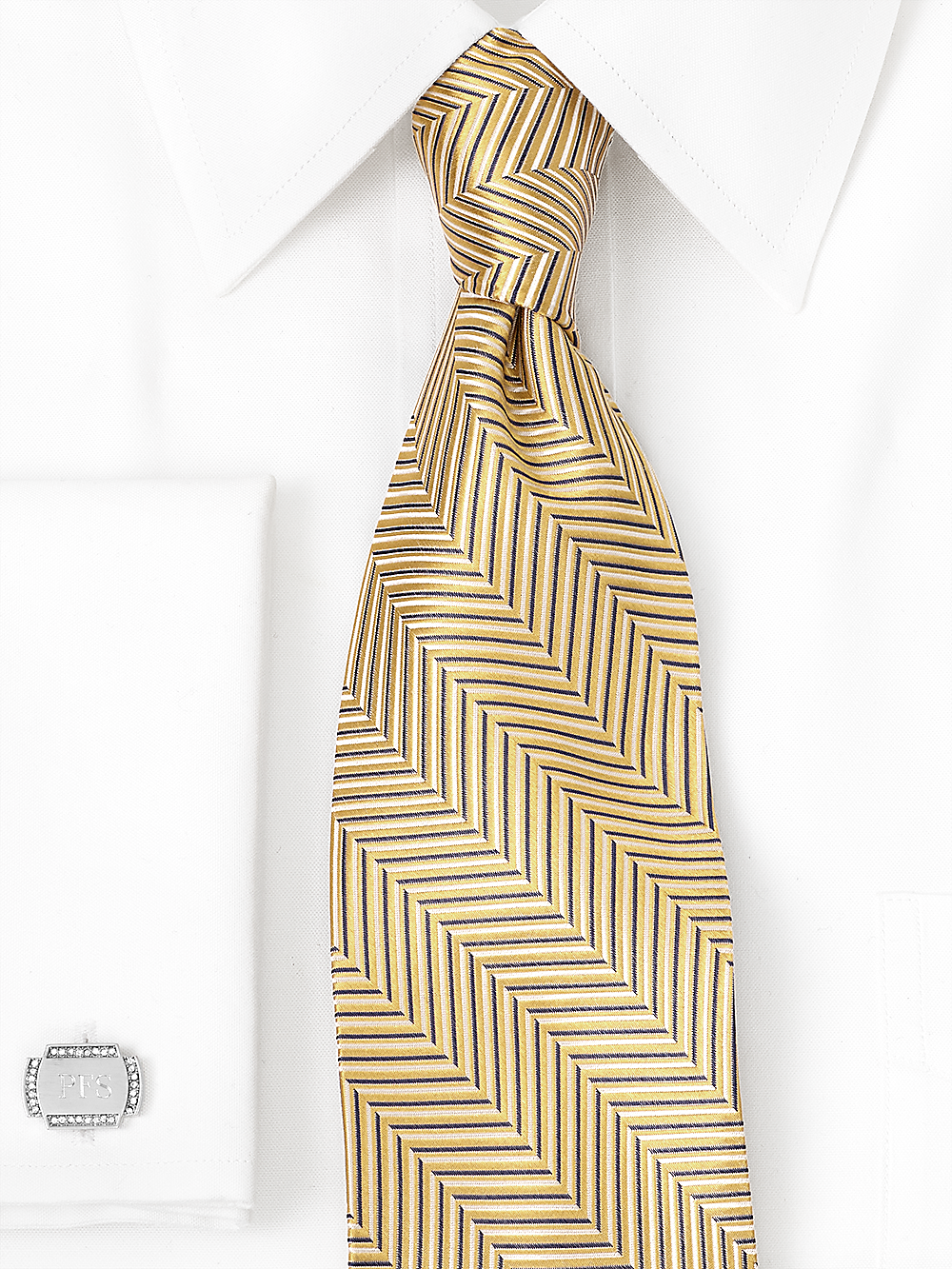 Alternate Image of Herringbone Woven Silk Tie-1